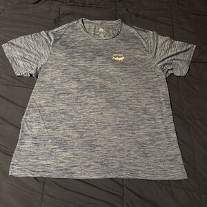 Havana Jim Men's Heather Blue Short Sleeve Performance Cool Tech Tee, UPF, 3XL
